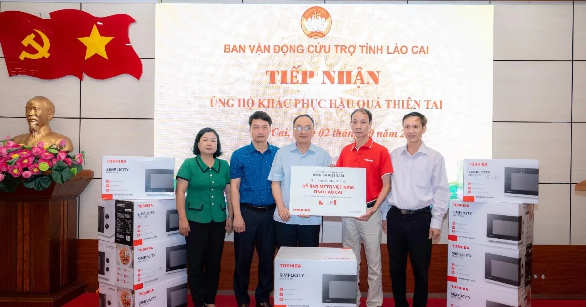 Toshiba Chủ Động Cứu Trợ Vùng Cao Lào Cai Sau Bão Yagi